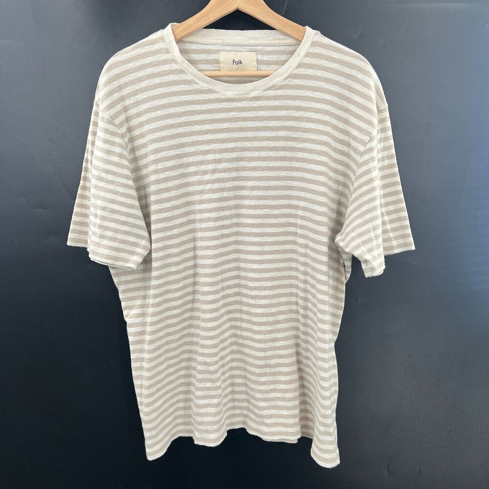 FOLK striped minimalist coastal‎ grandmother nautical boyfriend shirt top 5 16